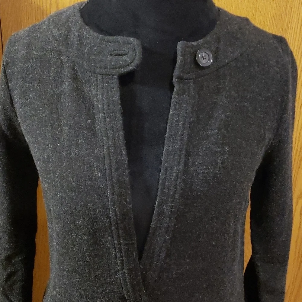 J crew wool blend 3/4 sleeve shift dress with pockets warm